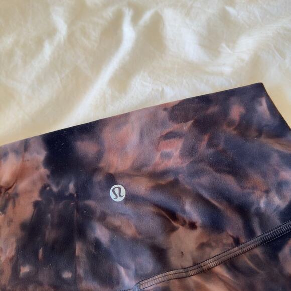 Lululemon Align Short 8" *Diamond Dye Graphite Grey Pink Pastel Size 4 - Picture 3 of 5